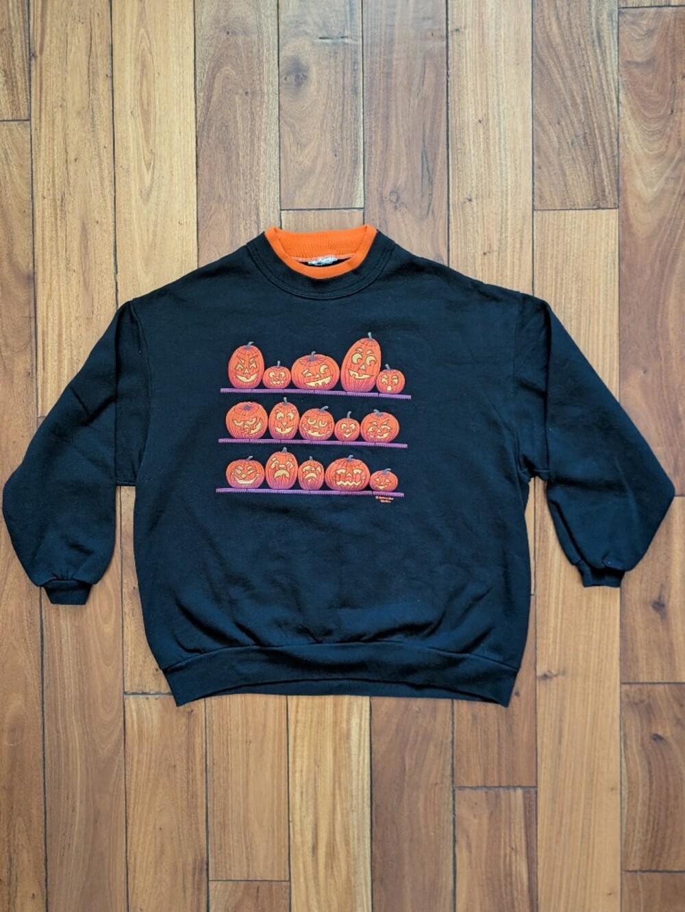 Jack-o'-lantern Vintage Halloween Crewneck (2X)